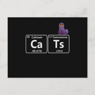 Funny Cats Periodische Tischelemente Funny Science Postkarte