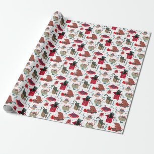 Funny Cats spielen in Weihnachtsboxen Geschenkpapier