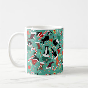 Funny Cats Weihnachts-Strumpf Kaffeetasse
