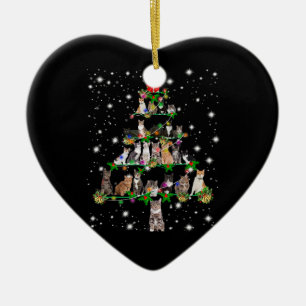 Funny Cats Weihnachtsbaum T-Shirt Dekoration Gesch