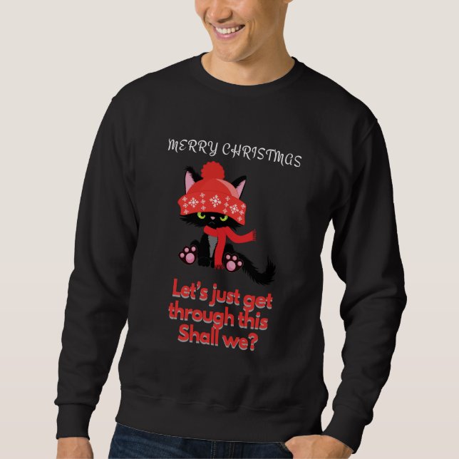 Funny Cats, Weihnachtspulli, niedlich, Sweater, Sweatshirt (Vorderseite)