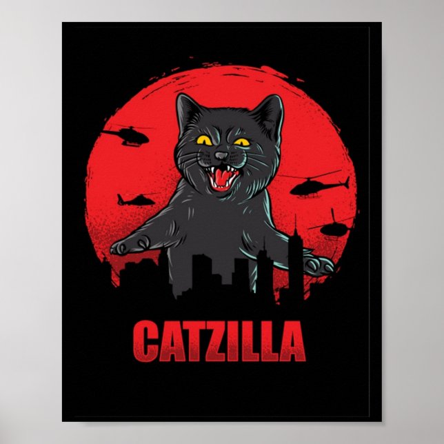 Funny Catzilla Poster (Vorne)