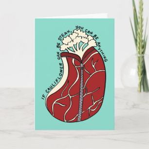 Funny Cauliflower Steak Förderung Karte