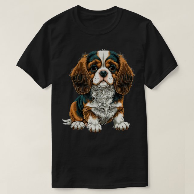Funny Cavalier King Charles Spaniel Niedlich T-Shirt (Design vorne)