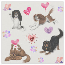 Funny Cavaliers mit Hearts Fabric