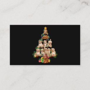 Funny Cavapoo Dog Merry Christmas Tree Cavapoo Lov Visitenkarte