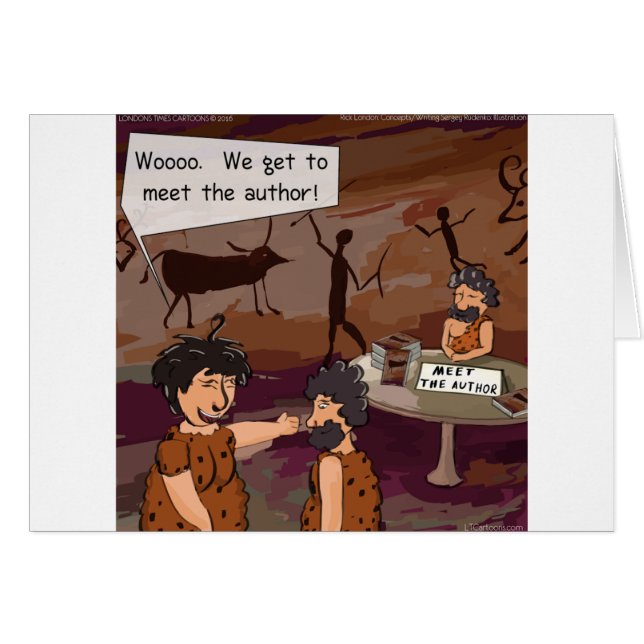 Funny Caveman Autor "Meet The Author" (Vorderseite (Horizontal))