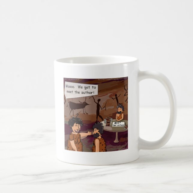 Funny Caveman Autor "Meet The Author" Tasse (Rechts)