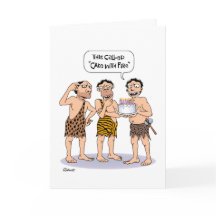 Funny Cavemen Birthday Card