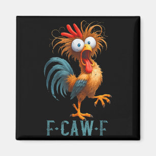 Funny Caw Shirt Black Crow Huhn Huhn Huhn H Magnet