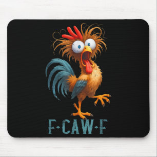 Funny Caw Shirt Black Crow Huhn Huhn Huhn H Mousepad