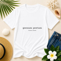 Funny Caymanian Dialect Geezum Peetum Personalisie