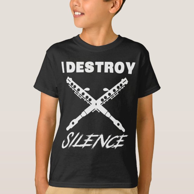 Funny Ccolo Shirt - I Destroy Silence New Year Gif (Vorderseite)