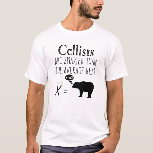 Funny Cello T - Shirt - Durchschnittsbär (Vorderseite)