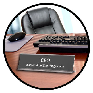 Funny CEO Desk Name Teller Schreibtischnamensplakette