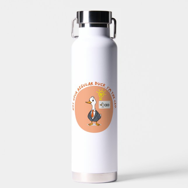 Funny CEO Duck - Business Boss Geschenk Idee Trinkflasche (Vorne)