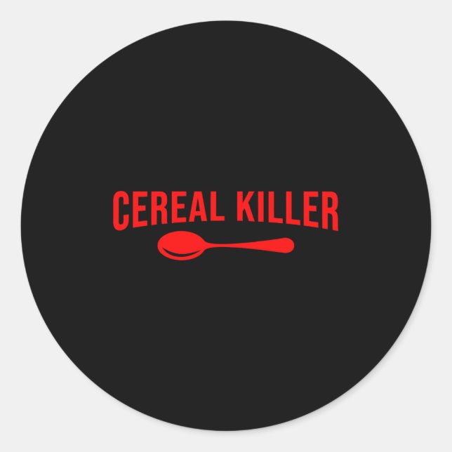 Funny Cereal Killer - Breakfast  Runder Aufkleber (Vorderseite)