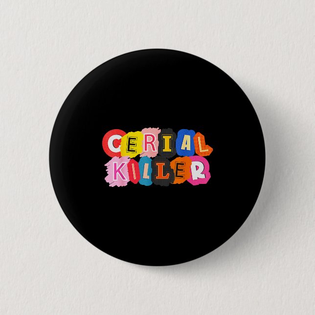Funny Cereal Killer Cereal Design For Breakfast Lo Button (Vorderseite)