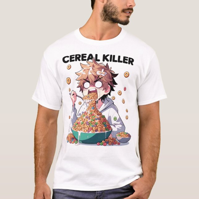 Funny Cereal Killer Design T-Shirt (Vorderseite)