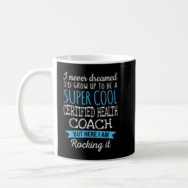 Funny Certified Health Coach T Wertgutscheine Kaffeetasse (Links)
