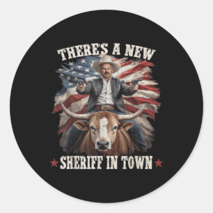 Funny Chad Bianco Cowboy Bianco Für California Gov Runder Aufkleber