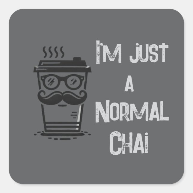 Funny Chai Sticker Gray (Vorderseite)