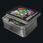 Funny Chameleons verstehen Farbtheorie Puzzle<br><div class="desc">Lassen Sie sich von diesem Puzzle aus Acryljigsaw verzaubern, in dem ein von der KI generiertes Kunstwerk eines berettragenen Chamäleons zu sehen ist, das hart an seinem neuesten pièce de résistance arbeitet, einem farbenfrohen tropischen Regenwald auf der Leinwand, begleitet von der Bildunterschrift "Chameleons Understand Color Theory". Passen Sie mit einem...</div>