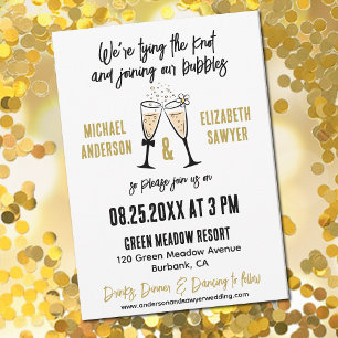Funny Champagne Themed Flat Save the Date Card