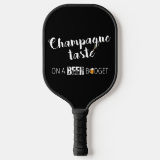 Funny Champagner auf dem Bier Budget Alkohol Spaß Pickleball Schläger