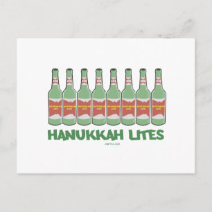 FUNNY CHANUKAH HANUKKAH LITES GIFTS FEIERTAGSPOSTKARTE