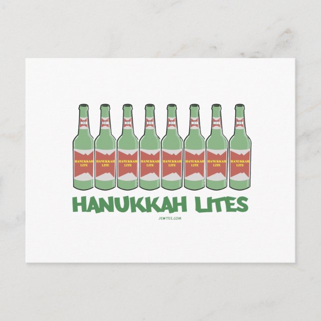 FUNNY CHANUKAH HANUKKAH LITES GIFTS FEIERTAGSPOSTKARTE (Vorderseite)