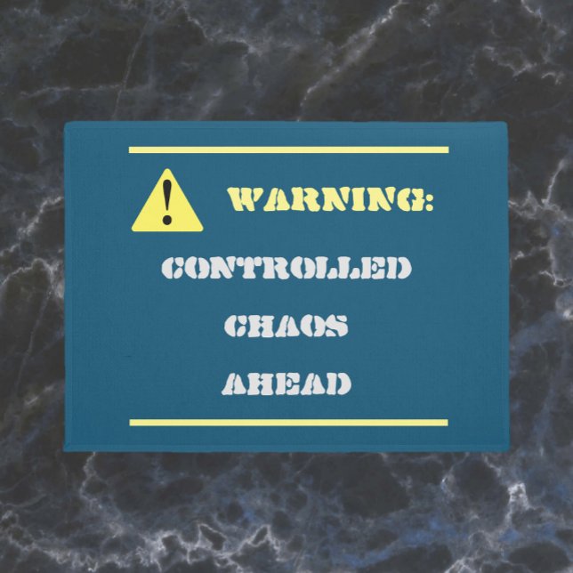 Funny Chaos Ahead Blue Fußmatte (Von Creator hochgeladen)