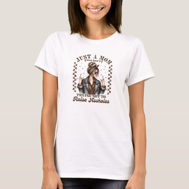 Funny chaotischer Bun Mama's Day T - Shirt (Vorderseite)