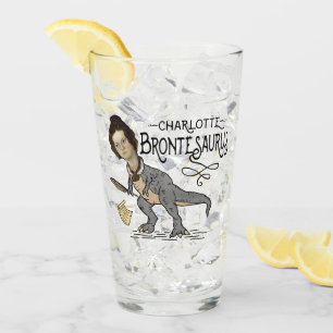 Funny Charlotte Bronte Saurus Dinosaur Buchleser Glas
