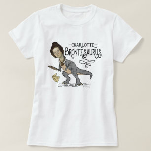 Funny Charlotte Bronte Saurus Dinosaur Buchleser T-Shirt
