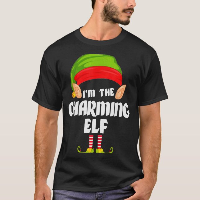 Funny Charming Elf Matching Family Group Pj Christ T-Shirt (Vorderseite)