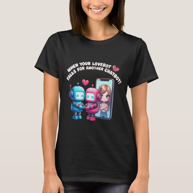 🤖 Funny Chatbot Companion Boyfriend Breakfast Mem T-Shirt (Vorderseite)