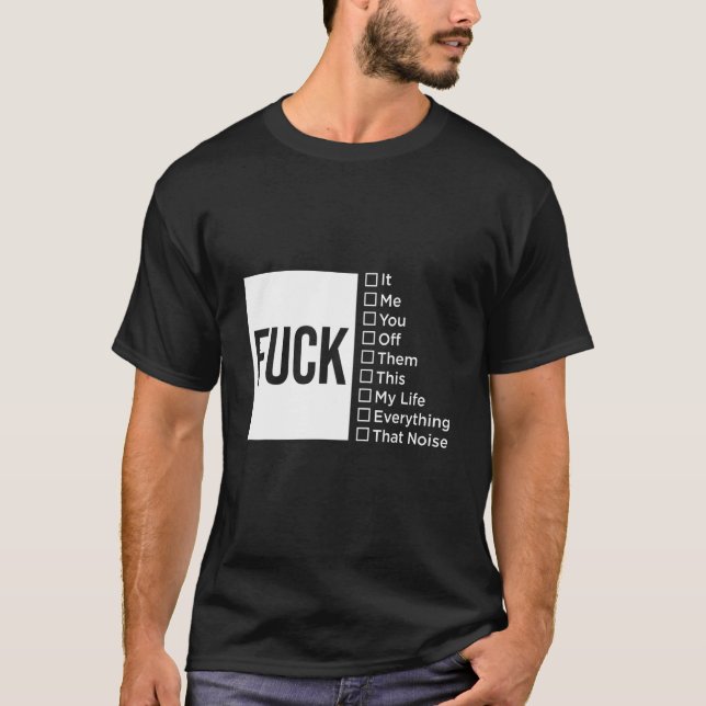 Funny Checkbox T-Shirt (Vorderseite)