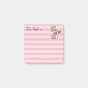 Funny Checkliste für die Weltherrschaft Post-it Klebezettel