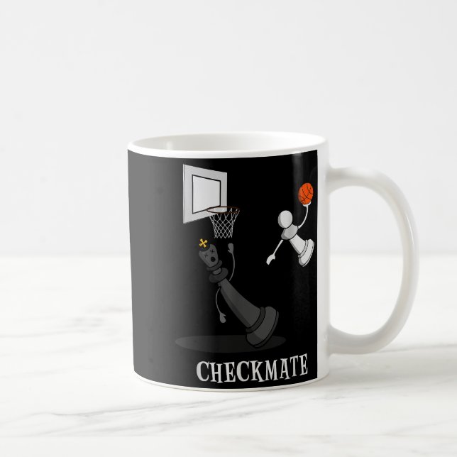 Funny Checkmate Chess Basketball Game Board King P Kaffeetasse (Rechts)
