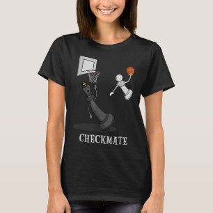 Funny Checkmate Schach Basketball Game Board King T-Shirt