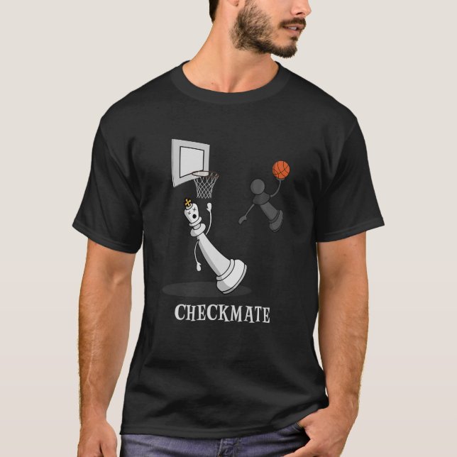 Funny Checkmate Schach Basketball Game Board King  T-Shirt (Vorderseite)