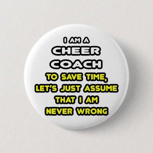 Funny Cheer Coach T - Shirt und Geschenke Button