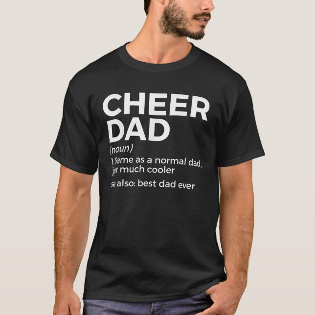 Funny Cheer Vater Definition Bester Vater je Cheer T-Shirt (Vorderseite)