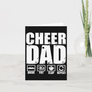 Funny Cheer Vater Proud Cheerleader Pater Spaß Fet Karte