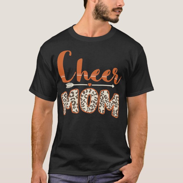 Funny Cheerleader Mama Leopard Cheetah Printjammer T-Shirt (Vorderseite)