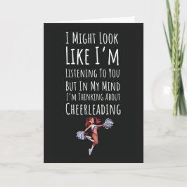 Funny Cheerleading Cards Cheerleader Sports Black Karte