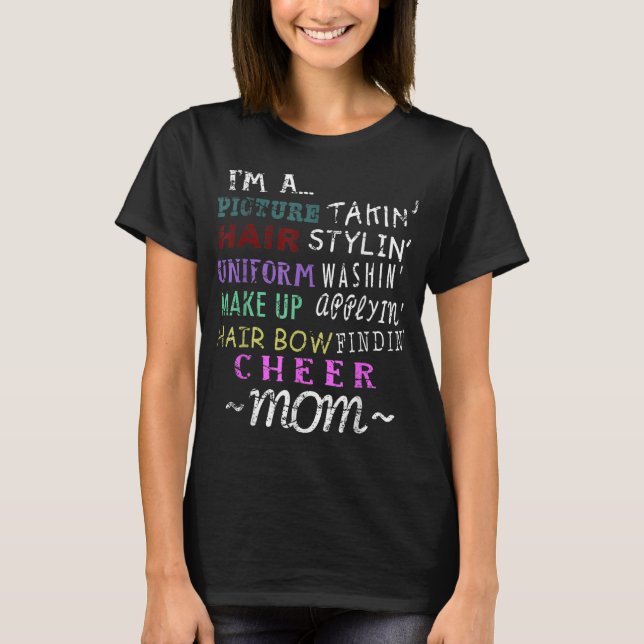 Funny Cheerleading Mama für fröhliche Mamas T-Shirt (Vorderseite)