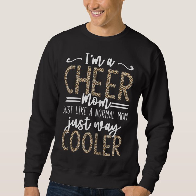 Funny Cheerleading Mutter Leopard Cheetah Print Ch Sweatshirt (Vorderseite)