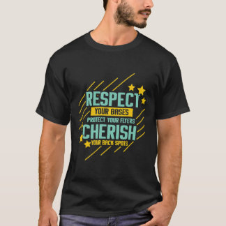 Funny Cheerleading Respekt für Ihre Bases schützen T-Shirt